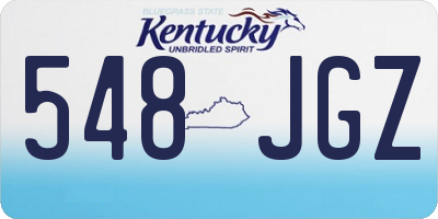 KY license plate 548JGZ
