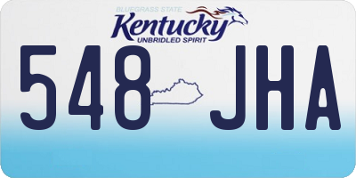 KY license plate 548JHA
