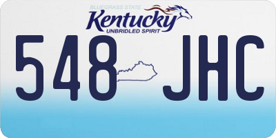 KY license plate 548JHC