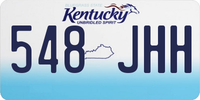 KY license plate 548JHH