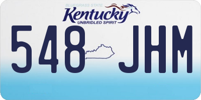 KY license plate 548JHM