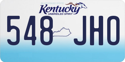 KY license plate 548JHO