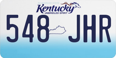 KY license plate 548JHR