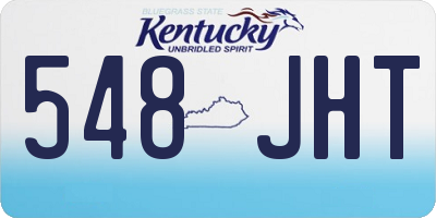 KY license plate 548JHT