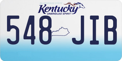 KY license plate 548JIB