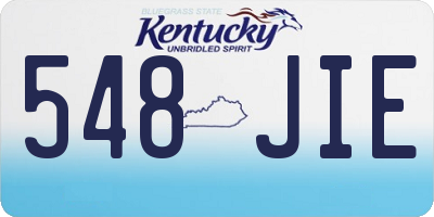 KY license plate 548JIE
