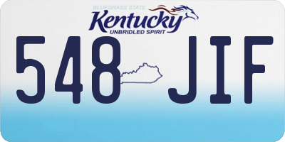KY license plate 548JIF
