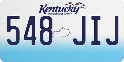 KY license plate 548JIJ