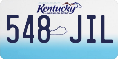 KY license plate 548JIL
