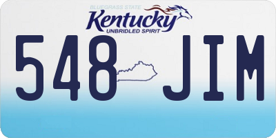 KY license plate 548JIM
