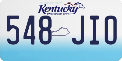 KY license plate 548JIO