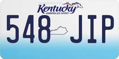 KY license plate 548JIP