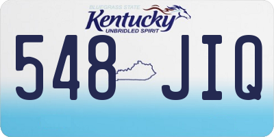 KY license plate 548JIQ