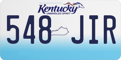 KY license plate 548JIR
