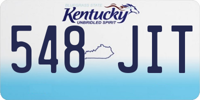 KY license plate 548JIT