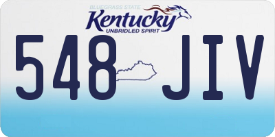 KY license plate 548JIV