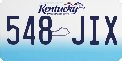 KY license plate 548JIX