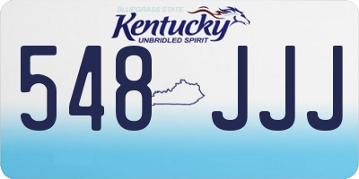 KY license plate 548JJJ