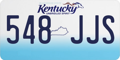 KY license plate 548JJS