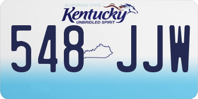 KY license plate 548JJW