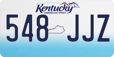 KY license plate 548JJZ