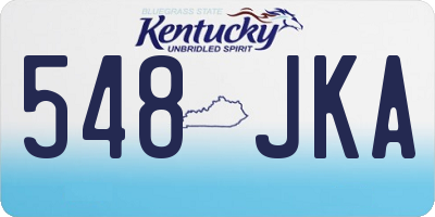 KY license plate 548JKA