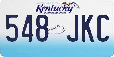 KY license plate 548JKC