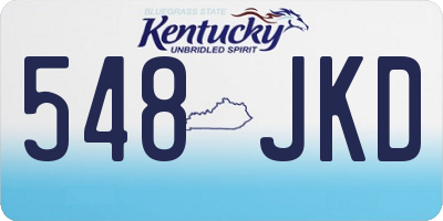 KY license plate 548JKD