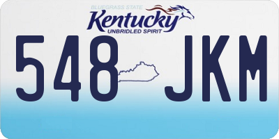 KY license plate 548JKM