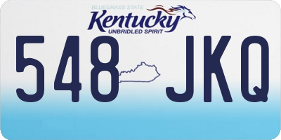 KY license plate 548JKQ