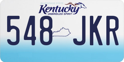 KY license plate 548JKR