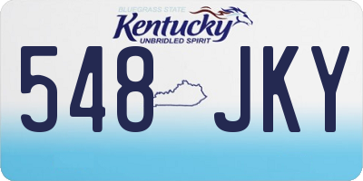 KY license plate 548JKY