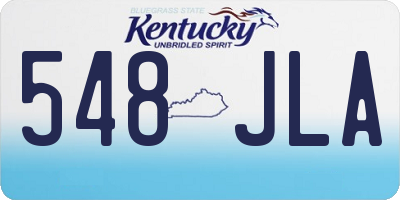KY license plate 548JLA
