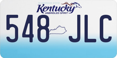 KY license plate 548JLC