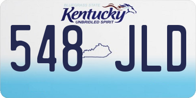 KY license plate 548JLD