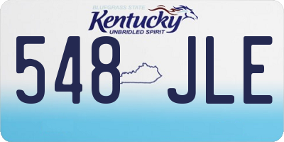 KY license plate 548JLE
