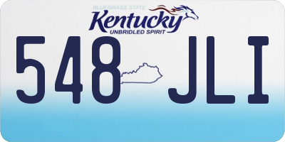 KY license plate 548JLI