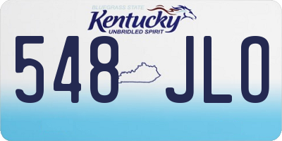 KY license plate 548JLO