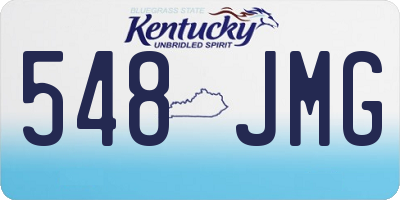 KY license plate 548JMG