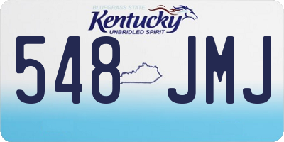 KY license plate 548JMJ