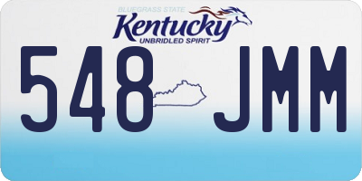 KY license plate 548JMM