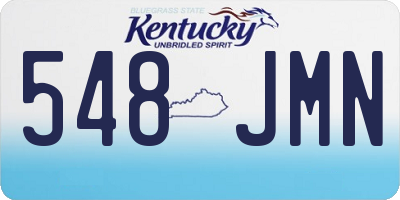 KY license plate 548JMN