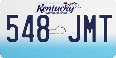 KY license plate 548JMT
