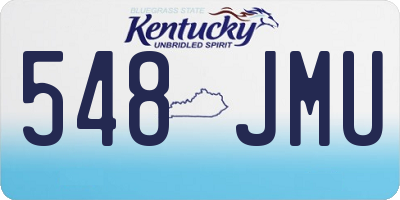 KY license plate 548JMU