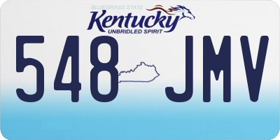 KY license plate 548JMV
