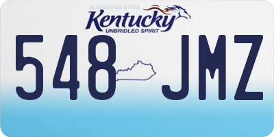 KY license plate 548JMZ