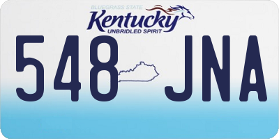 KY license plate 548JNA