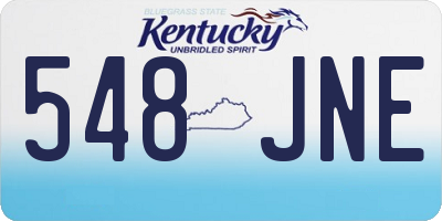 KY license plate 548JNE