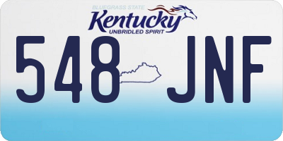 KY license plate 548JNF