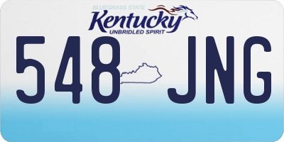 KY license plate 548JNG